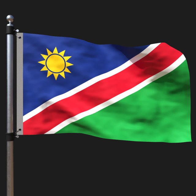 Flag of namibia Modelo 3D .c4d .max .obj .3ds .fbx .stl .blend 