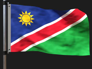 Flaga Namibii Model 3D