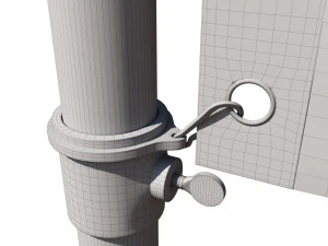 Flagge von Namibia 3D Modell