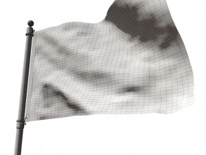 Flagge von Namibia 3D Modell