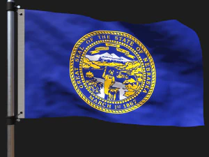 Flag of nebraska 3D Model