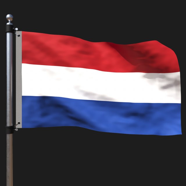 Flag of netherlands 3D 模型 .c4d .max .obj .3ds .fbx .stl .blend 