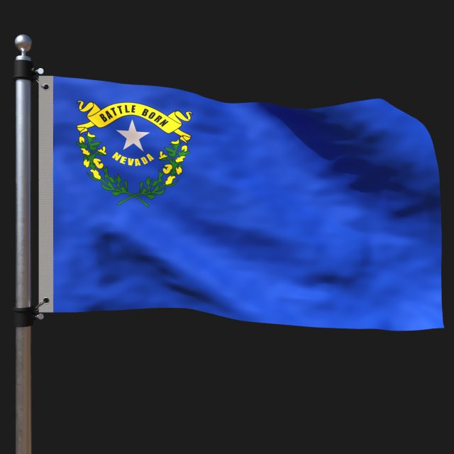 Flag of nevada 3D 모델 .c4d .max .obj .3ds .fbx .stl .blend 