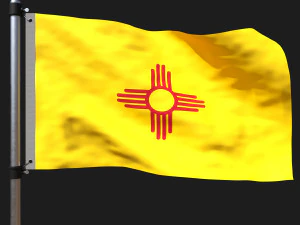 Drapeau du Nouveau Mexique Modèle 3D