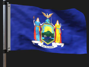 纽约的旗帜 3D 模型