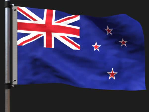 Bendera Selandia Baru Model 3D