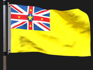 Flag of niue Model 3D