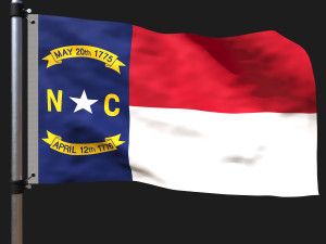 Flag of north carolina 3D Model