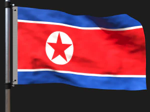 北朝鮮の国旗 3Dモデル