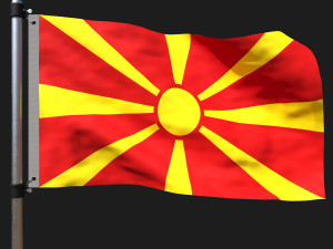 Flag of north macedonia 3D Model
