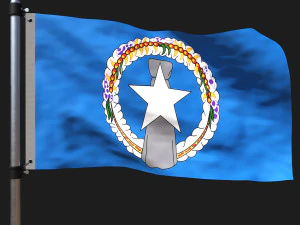Flag of northern mariana 3D Model