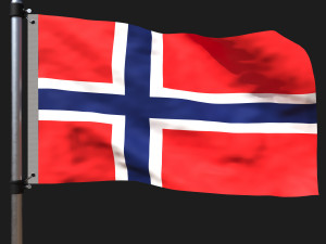 Flag of norway Modelo 3D