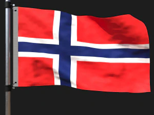 Norve&ccedil; bayrağı 3D Model