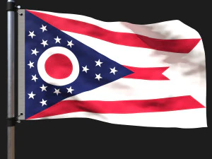 Bandeira de Ohio Modelo 3D