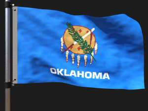 Flag of oklahoma 3D Model