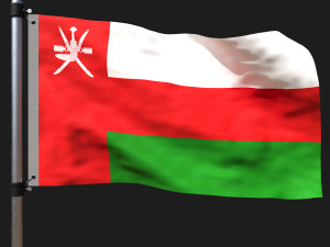 Flag of oman Model 3D