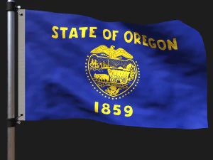 Oregon bayrağı 3D Model