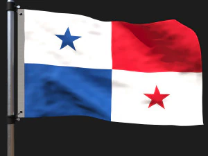 Bandiera di Panama Modello 3D