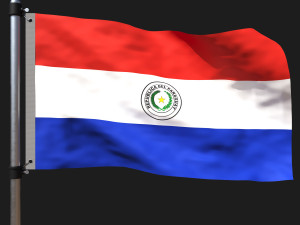 Flag of paraguay 3Dモデル