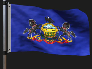 Flag of pennsylvania 3D Model