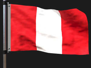Flag of peru 3D Model