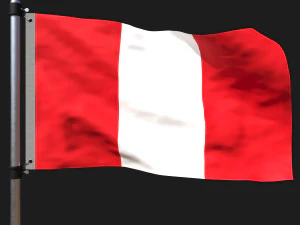 Flag of peru 3D Model