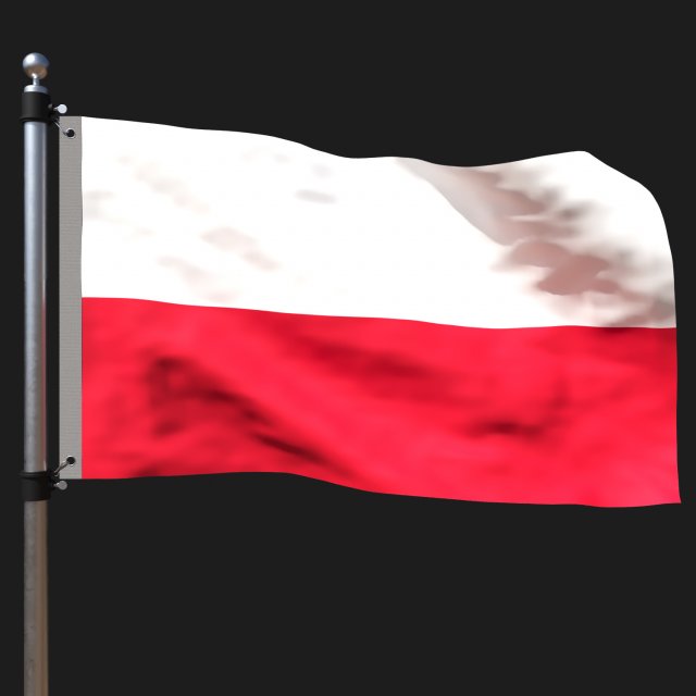 Flag of poland 3D मॉडल .c4d .max .obj .3ds .fbx .stl .blend 