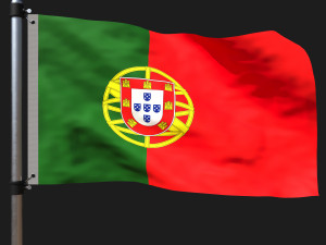 Flag of portugal 3D Model