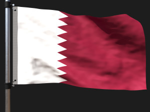 Flag of qatar 3D 모델