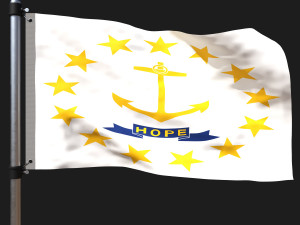 Flag of rhode island 3D-Modell