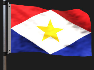 Flag of saba 3D मॉडल