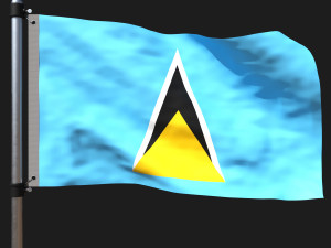 Flag of saint lucia Model 3D