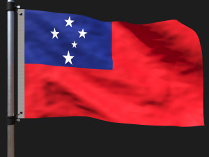 Flag of samoa 3D Model