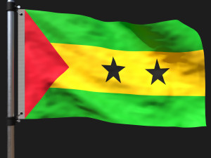 Flag of sao tome and principe Modèle 3D