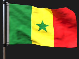 Flag of senegal 3D Model