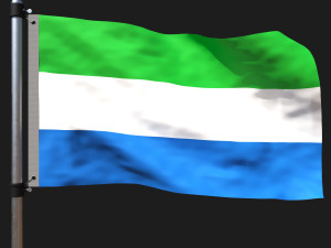 Flag of sierra leone Modèle 3D