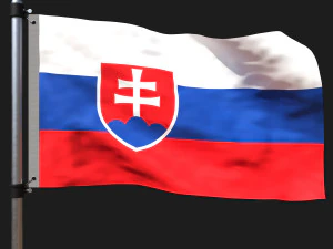 Флаг Словакии 3D Модель
