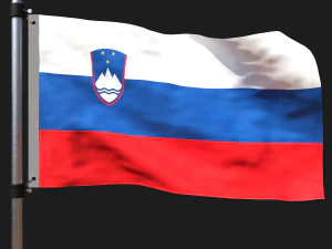 Flag of slovenia 3D Model