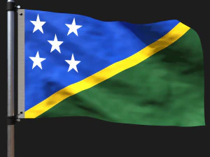 Bandera de las islas salom&oacute;n Modelo 3D