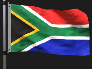 Bandera de Sud&aacute;frica Modelo 3D