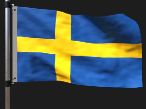 bandera de suecia Modelo 3D