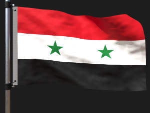 Flag of syria 3D Model