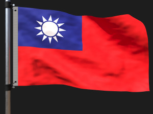 Flag of taiwan 3D Model
