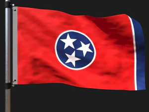 Flag of tennessee 3D Model