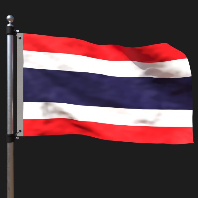Flag of thailand Modelo 3D .c4d .max .obj .3ds .fbx .stl .blend 