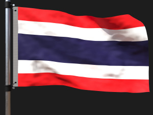 Flag of thailand 3D Model