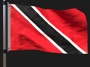 Bandeira de Trinidad e Tobago Modelo 3D