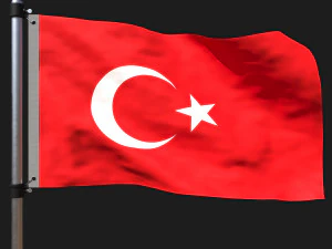 Vlag van Turkije 3D Model