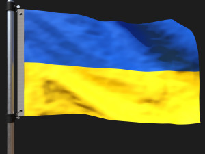 Flag of ukraine 3D Model