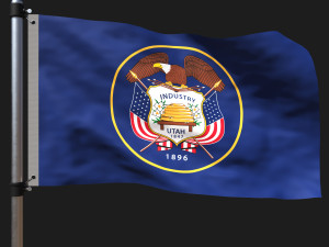 Flag of utah 3D Model